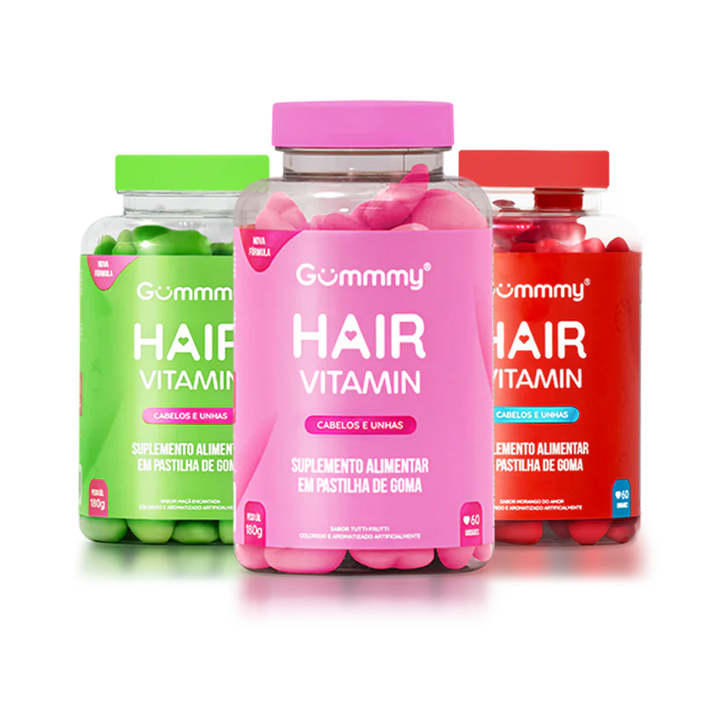 Super Combo Gummy Hair® - 3 Potes (Mix de Sabores)